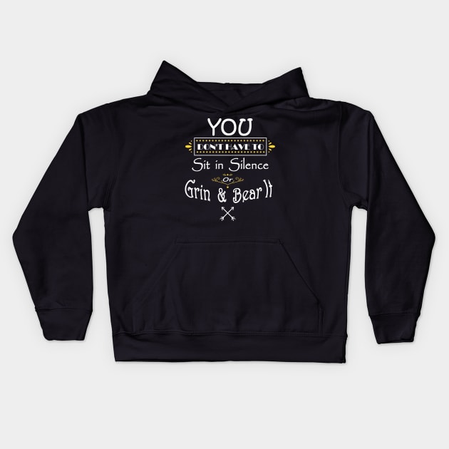 You Don't Have To (White Lettering) Kids Hoodie by Narithian